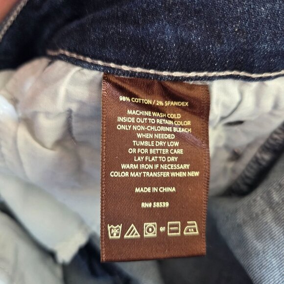 Kut From The Kloth Lightly Distressed Straight-Leg Denim Jeans Size 8 - Picture 12 of 13